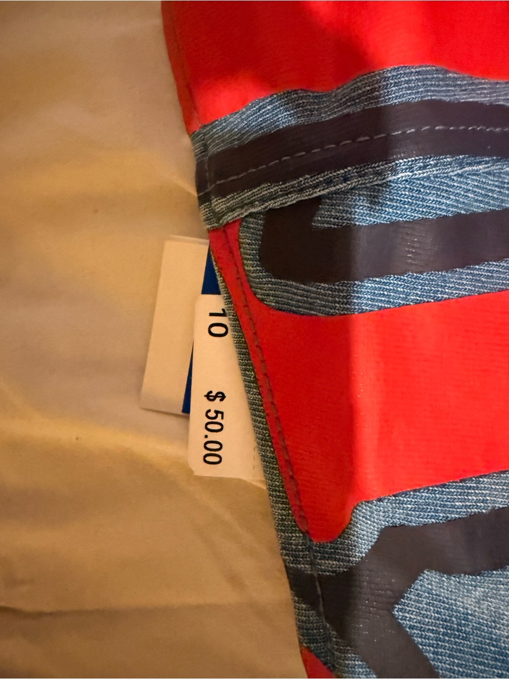 adidas Light Blue Crop Tank with Red Graphic - Picture 3 of 6